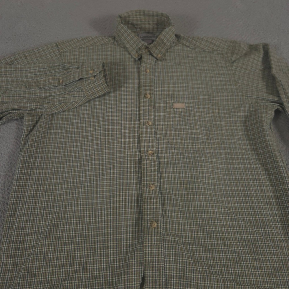 VINTAGE Carhartt Shirt Mens L Multi S94 Plaid Button-Down Work Cotton Pocket 90s